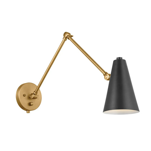 Sylvia Wall Lamp in Natural Brass & Black by Kichler Lighting
