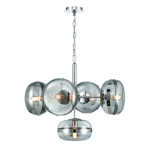 Notthingham 5-Light Chandelier in Polished Nickel by Eurofase Lighting