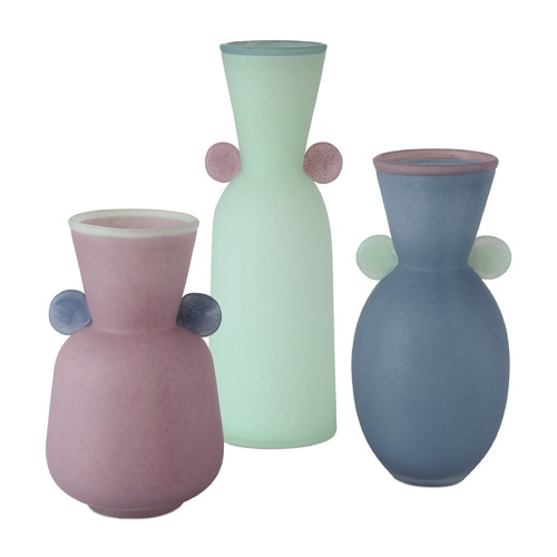 Currey and Company Vassily Light Purple & Light Blue & Dark Blue Vase