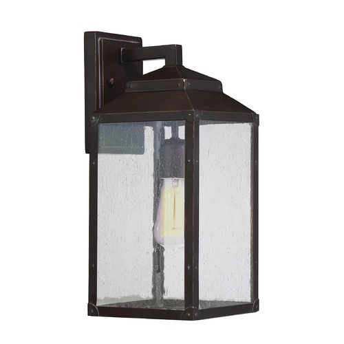Seeded Glass Outdoor Wall Light Bronze Savoy House