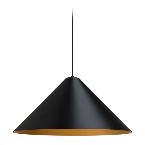 Visual Comfort Modern Collection Konos 28-Inch LED Pendant in Black & Gold by Visual Comfort Modern 700TDKONPBG-LED930