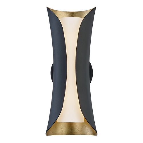 Mitzi by Hudson Valley Josie Gold Leaf & Black Sconce by Mitzi by Hudson Valley H315102-GL/BK