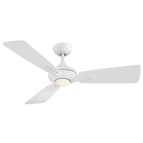 Modern Forms by WAC Lighting Mykonos 52-Inch LED Outdoor Fan in Matte White by Modern Forms FR-W1819-52L-35-MW