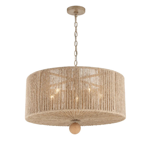 Jessa 5-Light Chandelier in Burnished Silver by Crystorama Lighting