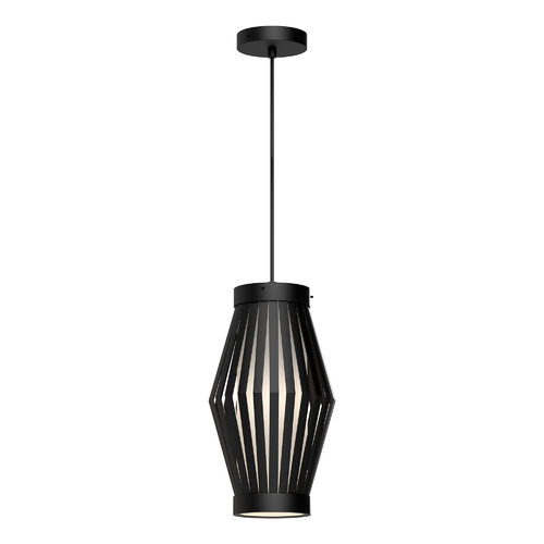 Hana 8.38-Inch Wide Pendant in Matte Black by Alora Lighting