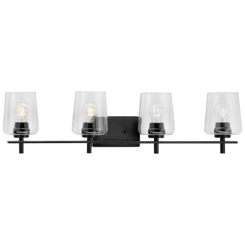 4-Light Bath Vanity from the Calais Collection in Matte Black Finish