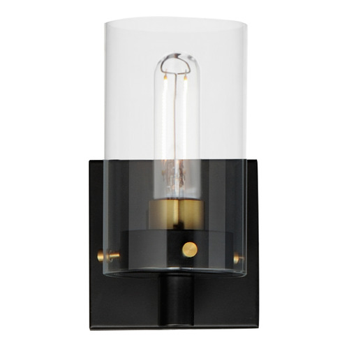 Maxim Lighting Pinn Black & Satin Brass Sconce