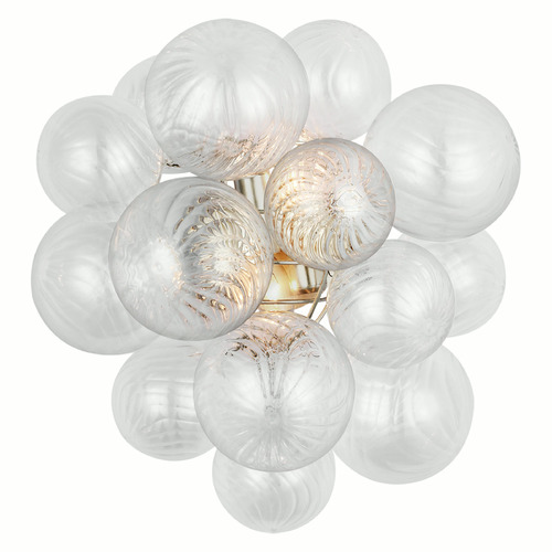 Visual Comfort Signature Collection Julie Neill Talia Sconce in Burnished Silver Leaf by VC Signature JN2005BSLCG