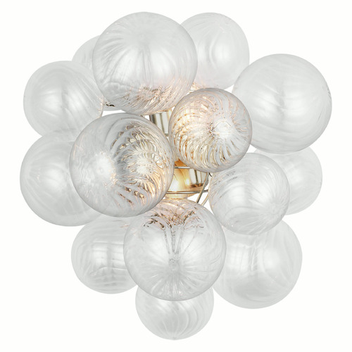 Julie Neill Talia Sconce in Burnished Silver Leaf by VC Signature