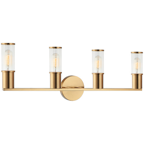 Klarice Aged Gold Brass Sconce by Matteo Lighting