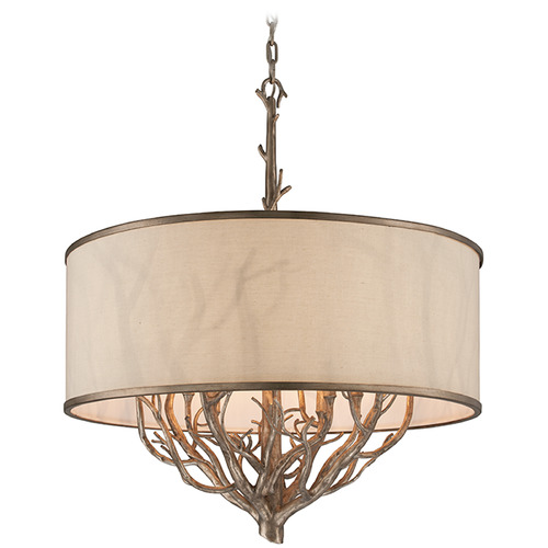 Troy Lighting Whitman Vienna Bronze Pendant Light with Drum Shade