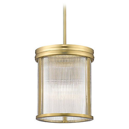 Z-Lite Z-Lite Carnaby Modern Gold Mini-Pendant Light with Cylindrical Shade 7504P10-MGLD