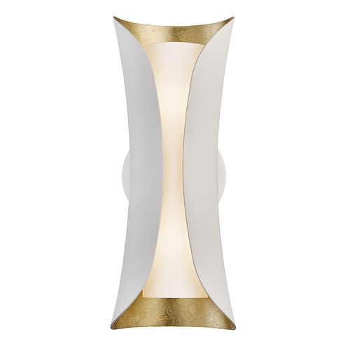 Mitzi by Hudson Valley Josie Gold Leaf & White Sconce by Mitzi by Hudson Valley H315102-GL/WH