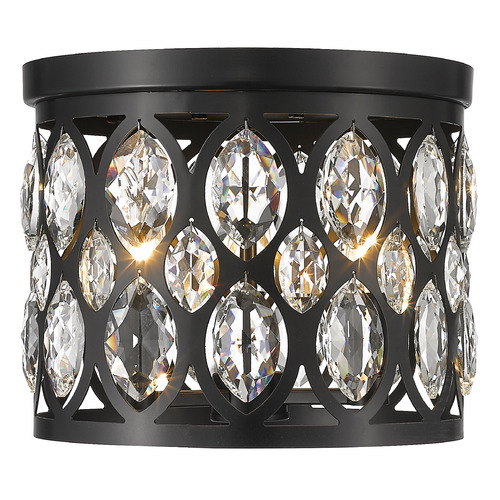 Dealey Matte Black Flush Mount by Z-Lite