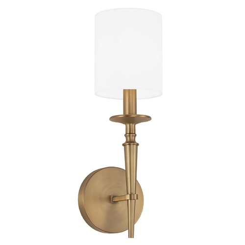 HomePlace by Capital Lighting Abbie 16.50-Inch Wall Sconce in Aged Brass by HomePlace by Capital Lighting 642611AD-701