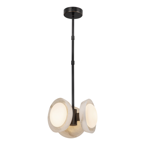 Alora Lighting Alonso Urban Bronze LED Pendant Light with Oval Shade