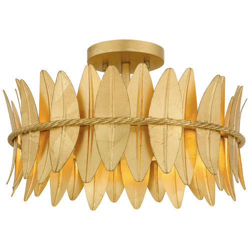 Quoizel Lighting Liza Gold Leaf Semi-Flushmount Light