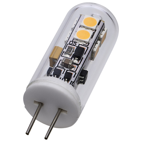 2W Bi Pin G4 3000K 12V Clear LED Light Bulb by Satco Lighting