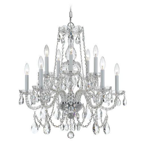 Crystorama Lighting Traditional Crystal Polished Chrome Crystal Chandelier
