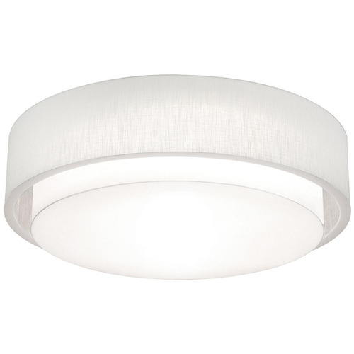 Afx Lighting Sanibel Linen White LED Flushmount Light
