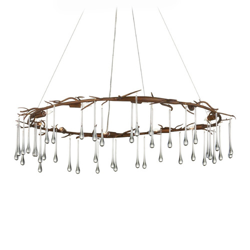 Currey and Company Morning Grove Rhine Gold / Clear Chandelier
