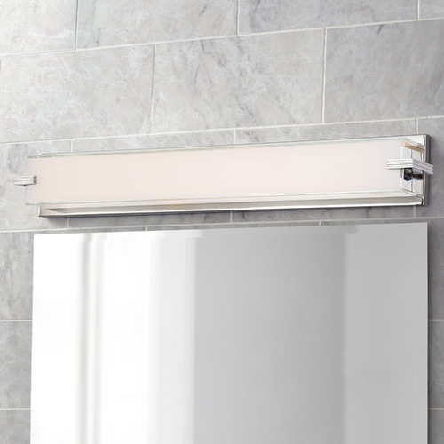 Cubism Chrome LED Bathroom Light by George Kovacs