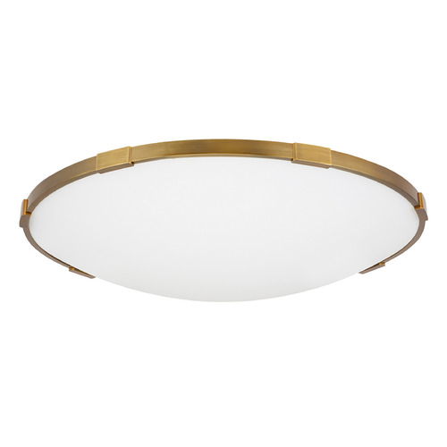 Visual Comfort Modern Collection Sean Lavin Lance 24-Inch 277V 2700K LED Flush Mount in Aged Brass by VC Modern 700FMLNC24A-LED927-277