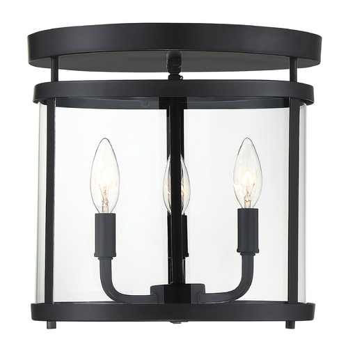 Savoy House Penrose Black Semi-Flush Mount by Savoy House 6-1043-3-BK