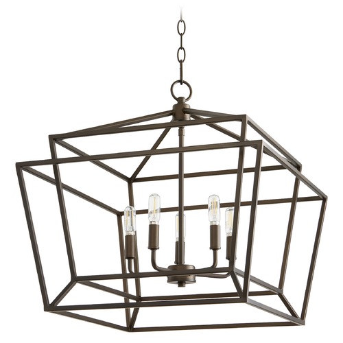 Quorum Lighting Monument Oiled Bronze Pendant by Quorum Lighting 8407-5-86