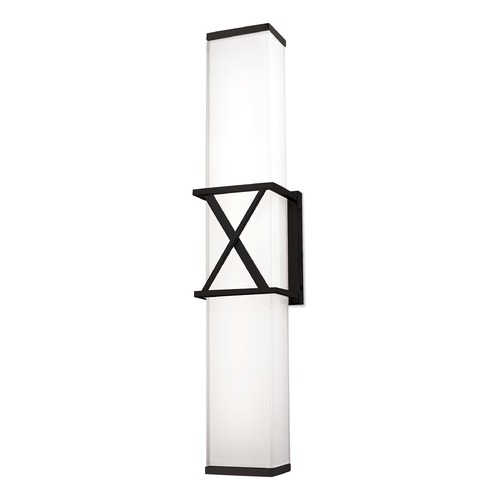 Kuzco Lighting Modern Black LED Sconce with Frosted White Shade 3000K 1752LM WS7022-BK