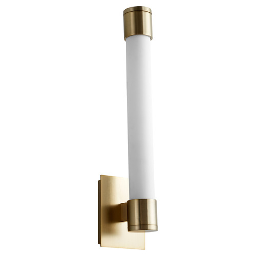 Oxygen Zenith LED Acrylic Wall Sconce in Aged Brass by Oxygen Lighting 3-556-40
