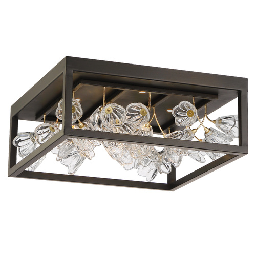 Maison Des Fleurs 4-Light LED Flush Mount in Bronze by Metropolitan