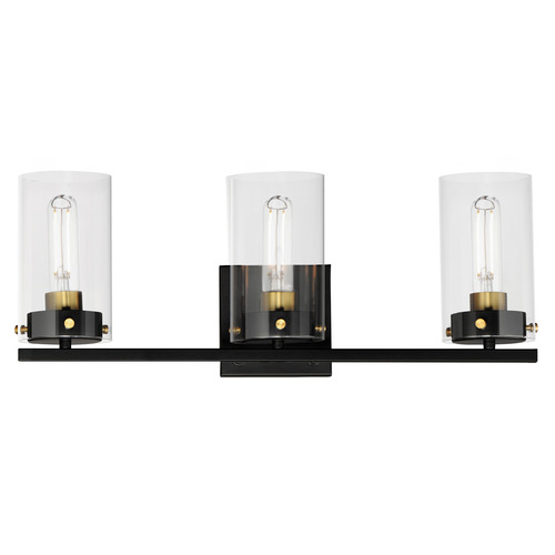 Maxim Lighting Pinn Black & Satin Brass Bathroom Light