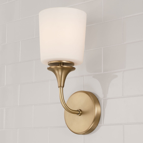HomePlace by Capital Lighting Presley Wall Sconce in Aged Brass by HomePlace by Capital Lighting 648911AD-541