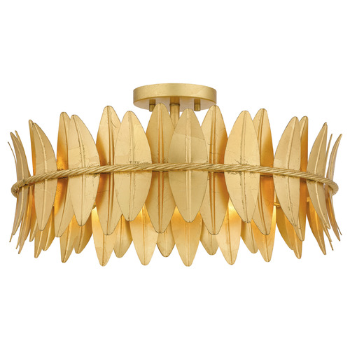 Quoizel Lighting Liza Gold Leaf Semi-Flushmount Light