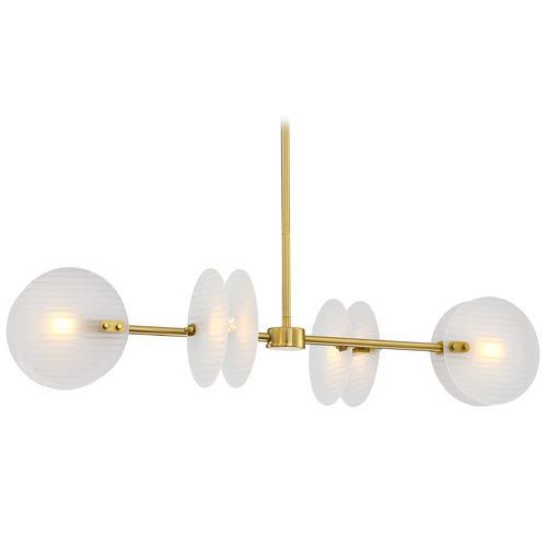 Designers Fountain Sky Fall Brushed Gold Island Light