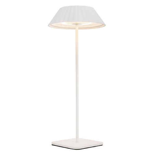 Kuzco Lighting Pela White LED Table Lamp with Empire Shade