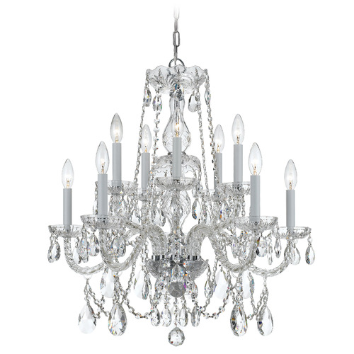 Crystorama Lighting Traditional Crystal Polished Chrome Crystal Chandelier