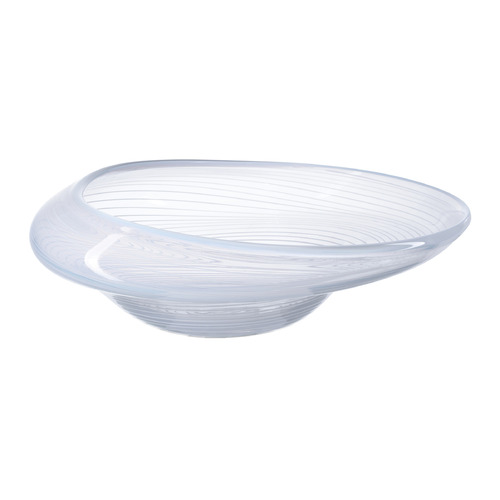 Currey and Company Bonaventure White & Clear Bowl