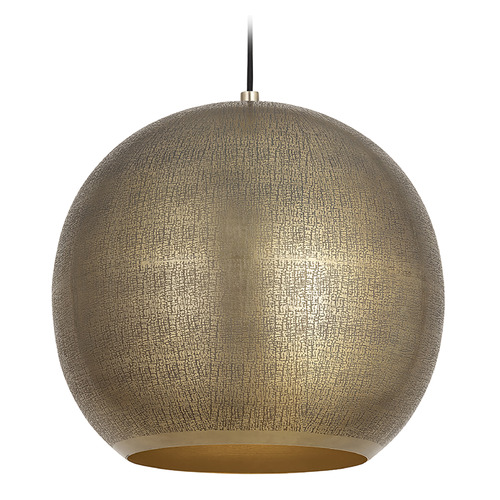 Maxim Lighting Maxim Lighting Aurelia Weathered Brass Pendant Light with Globe Shade 29133WBR