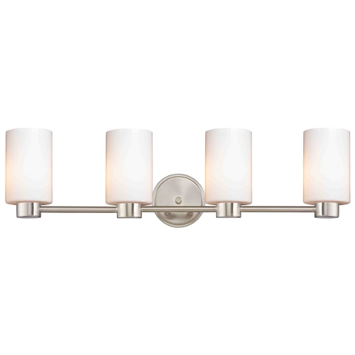 Design Classics Lighting Lighting Aon Fuse Satin Nickel Bathroom Light 1804-09 GL1024C