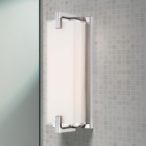 Cubism Chrome LED Bathroom Light by George Kovacs