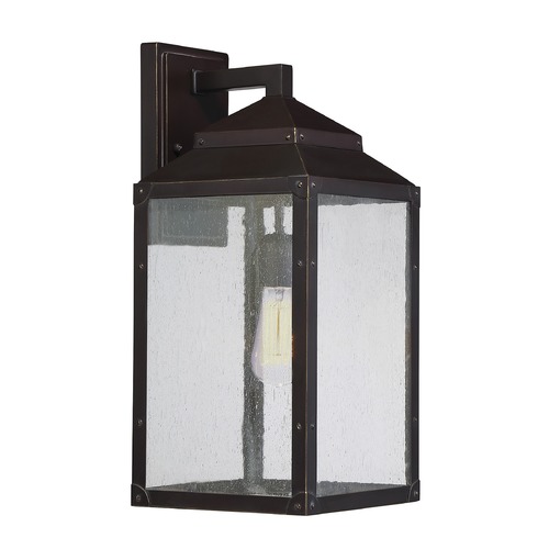 Seeded Glass Outdoor Wall Light Bronze Savoy House