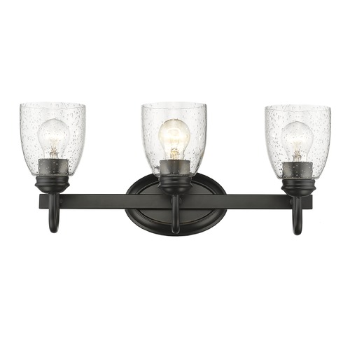 Parrish 3-Light Bath Light in Black by Golden Lighting