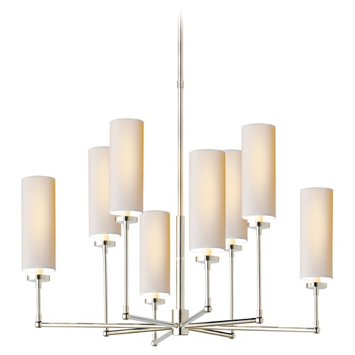 Visual Comfort Signature Collection Thomas OBrien Ziyi Chandelier in Polished Nickel by Visual Comfort Signature TOB5016PNNP