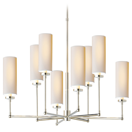 Visual Comfort Signature Collection Thomas OBrien Ziyi Chandelier in Polished Nickel by Visual Comfort Signature TOB5016PNNP