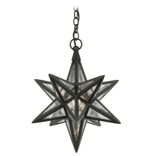 Visual Comfort Signature Collection Chapman & Myers Moravian Star Lantern in Aged Iron by VC Signature CHC5210AIAM