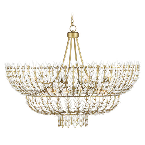 Currey and Company Magnum Opus Brass / White Pendant Light