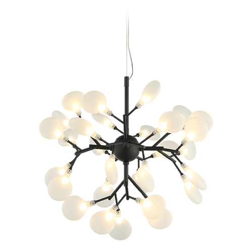 Matteo Lighting Matteo Lighting Hydragea Bloom Matte Black LED Pendant Light C69820MB