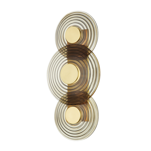 Griston 25.75-Inch LED Sconce in Aged Brass by Hudson Valley Lighting